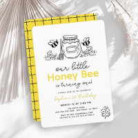 Petite abeille à miel dessinée à la main pour 1er