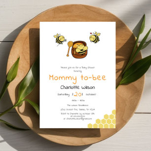Invitation Petite abeille à miel mignonne avec Baby shower de