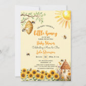 Invitation Petite abeille de miel Baby shower de peigne Invit (Devant)