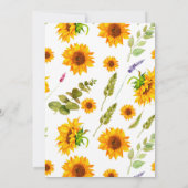 Invitation Petite abeille de miel Baby shower de peigne Invit (Dos)