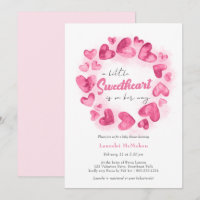 Petite adorable Valentines rose Baby shower fille