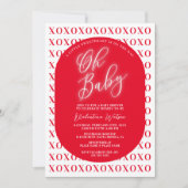 Invitation Petite Amour Sur Le Chemin Baby shower Valentine (Devant)