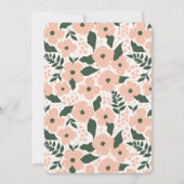 Invitation Petite amoureuse rose florale fille Anniversaire (Dos)