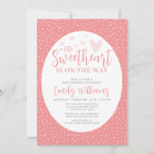Invitation Petite amoureuse rose Valentine Baby shower fille (Devant)
