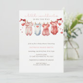 Invitation Petite amoureuse Valentines Baby shower fille (Debout devant)
