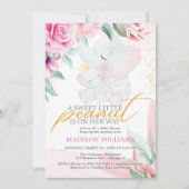 Invitation Petite arachide Élégante fille baby shower Invitat (Devant)