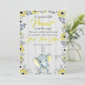 Invitation Petite arachide Jaune Rustique Baby shower Invitat (Debout devant)