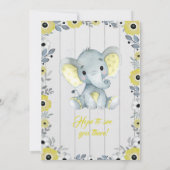 Invitation Petite arachide Jaune Rustique Baby shower Invitat (Dos)