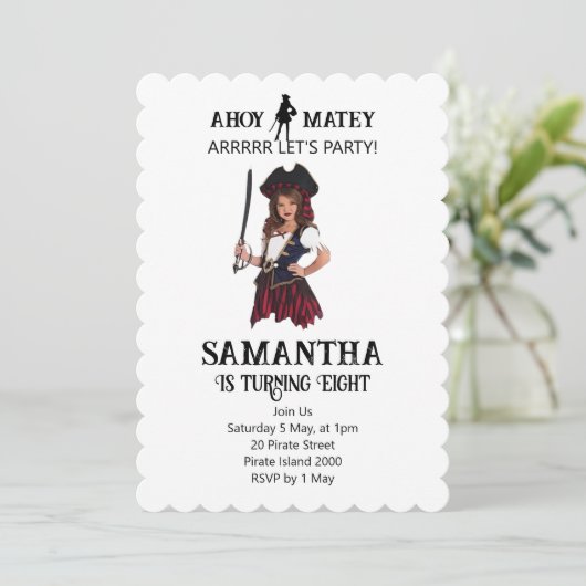 Invitation Petite aventure Pirate (Debout devant)