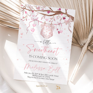 Invitation Petite Baby shower amoureuse Invitation, Valentin