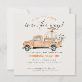 Invitation Petite Baby shower Citrouille aquarelle (Devant)