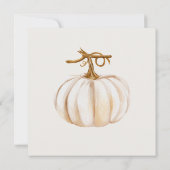 Invitation Petite Baby shower Citrouille aquarelle (Dos)