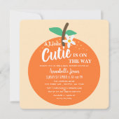 Invitation Petite Baby shower Orange (Devant)