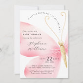 Invitation Petite Baby shower papillon (Devant)