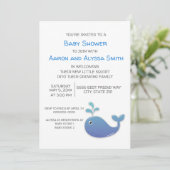 Invitation Petite baleine / Éjaculation Bleu Bleu Douche Coup (Debout devant)