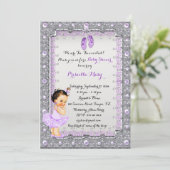 Invitation Petite Ballerina Baby shower Invitation, tendance (Debout devant)