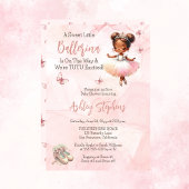 Invitation Petite Ballerina Est En Route Tutu Baby shower