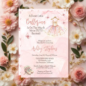 Invitation Petite Ballerina Est En Route Tutu Baby shower