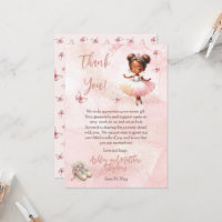 Petite Ballerina rose fille Baby shower Merci