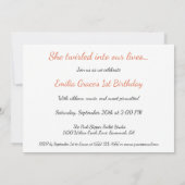 Invitation Petite Ballerine – Fête d'anniversaire de studio f (Dos)
