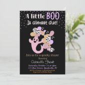 Invitation Petite Boo Rose fille Fantôme Baby shower Invitati (Debout devant)