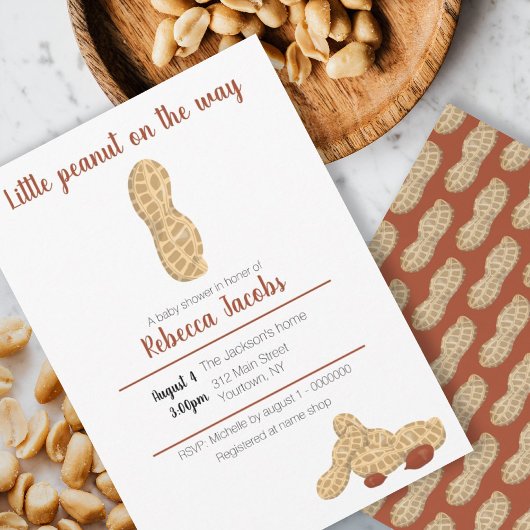 Invitation Petite cacahuète sur le chemin