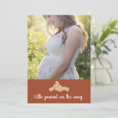 Invitation Petite cacahuète sur le chemin du baby shower (Debout devant)