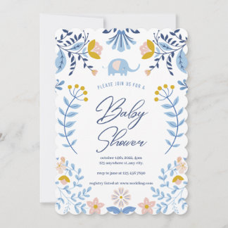 Invitation Petite cacahuète sur le chemin I Baby Shower Invit