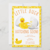 Invitation Petite canard éclosion Bientôt Baby shower Invitat (Devant)