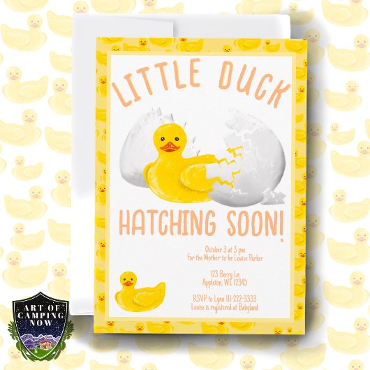 Invitation Petite canard éclosion Bientôt Baby shower Invitat