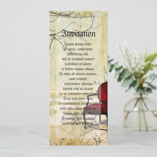 Invitation Petite chaise royale avec branches (Debout devant)