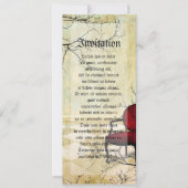 Invitation Petite chaise royale avec branches (Devant)