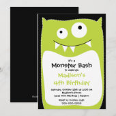 Invitation Petite chaux MIGNONNE de fête d'anniversaire de (Devant / Derrière)