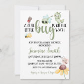 Invitation Petite chenille à Baby shower d'insectes (Devant)
