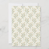 Invitation Petite Chick Aquarelle Florale fille 1er anniversa (Dos)