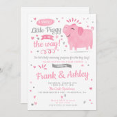 Invitation Petite chienne bébé fille douche (Devant / Derrière)