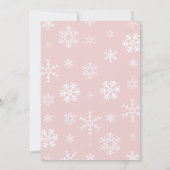 Invitation Petite chouette fille d'hiver bébé douche (Dos)