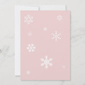 Invitation Petite chouette fille d'hiver bébé douche (Dos)