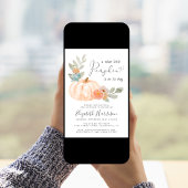 Invitation Petite citrouille aquarelle Baby Sprinkle