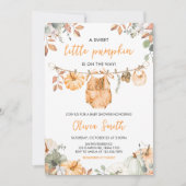Invitation Petite citrouille automne bébé Shower (Devant)
