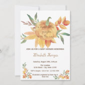 Invitation Petite citrouille, Baby shower d'automne (Devant)