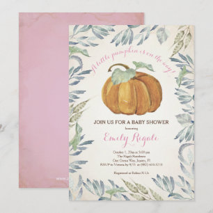 Invitation Petite Citrouille Baby shower Invitation, Fille