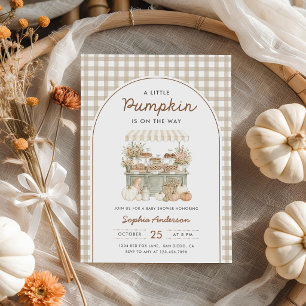 Invitation Petite Citrouille Bébé Automne Fête Prénatale