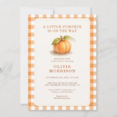 Invitation Petite Citrouille Bébé Fête d'Automne (Devant)