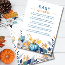 Petite citrouille bleue pour baby sprinkle
