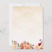 Invitation Petite Citrouille Bow Girls Premier anniversaire (Dos)