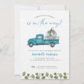 Invitation Petite Citrouille Couleur bleue Baby shower garçon (Devant)