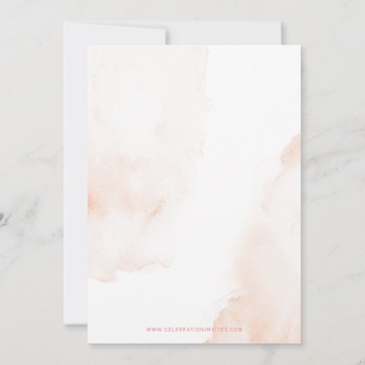 Invitation petite citrouille en chemin baby shower rose (Dos)