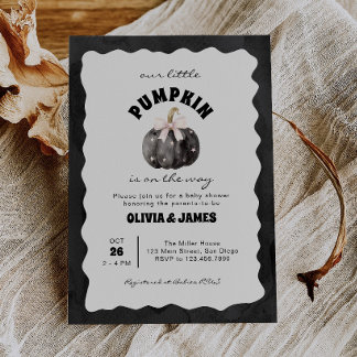 Invitation Petite citrouille en route Baby Shower Halloween