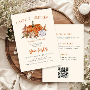 Invitation Petite citrouille en route tout-en-un baby shower